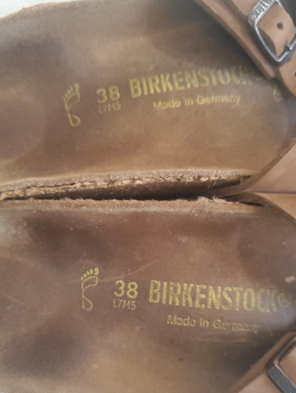 Birkenstock Brown Double Buckle Slide Sandals - Picture 4 of 14